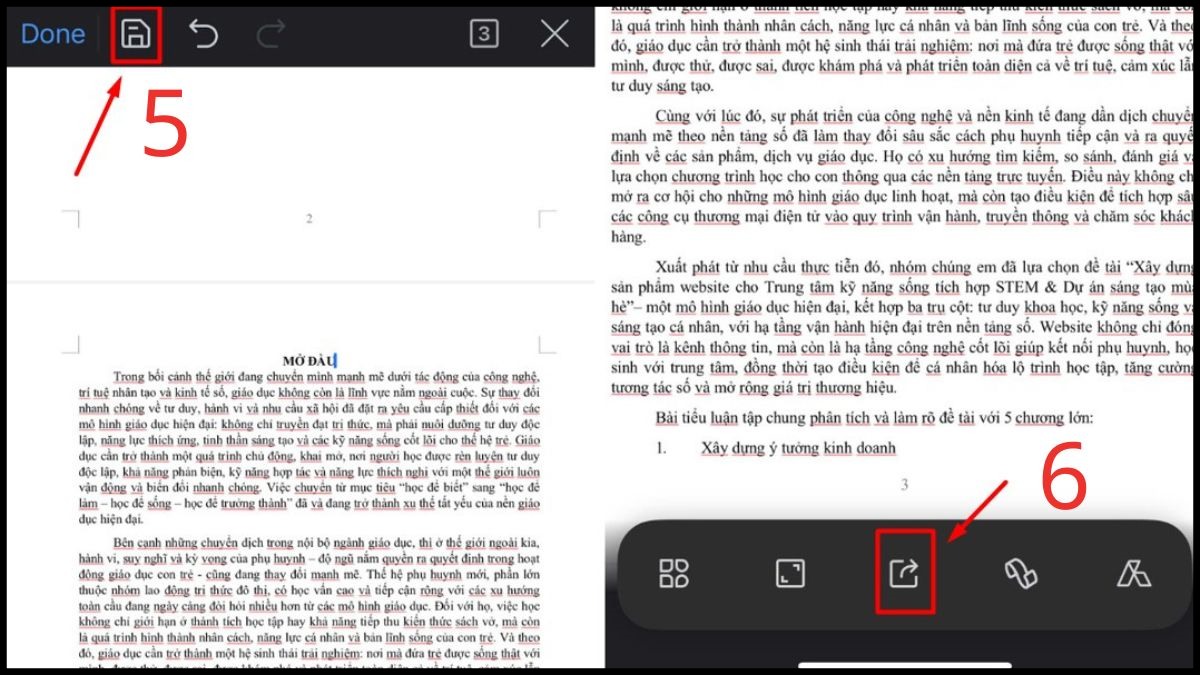 Cách chỉnh sửa văn bản trên iPhone bằng WPS Office bước 3