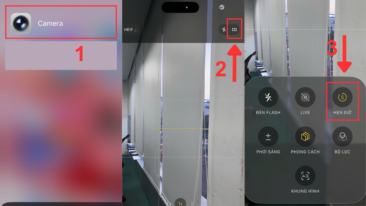 Cách chụp hình liên tục trên iphone bằng tính năng hẹn giờ