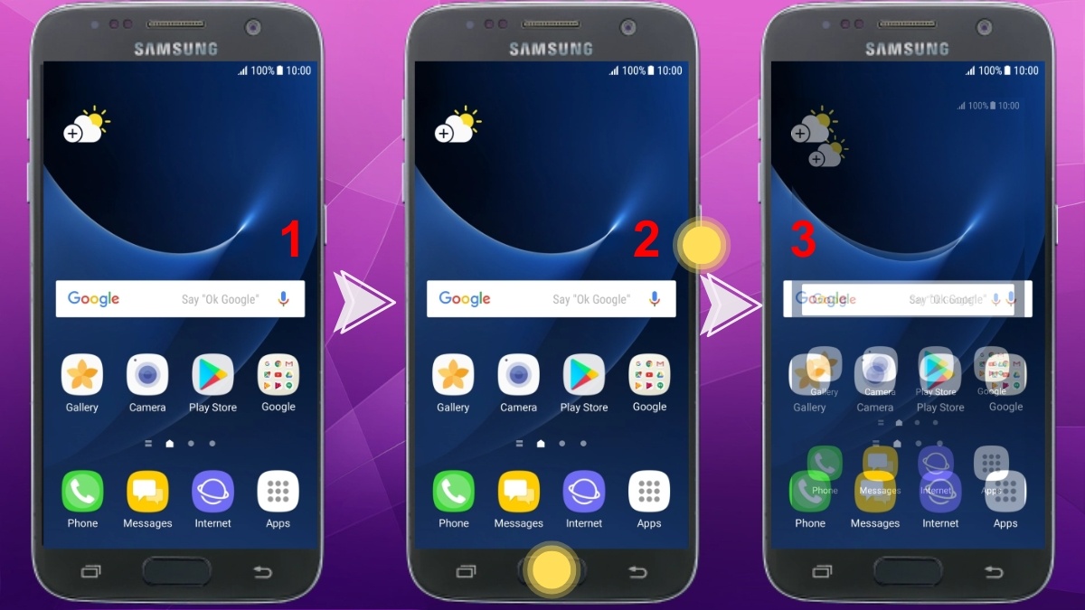 Cách chụp màn hình trên điện thoại Samsung bằng nút home