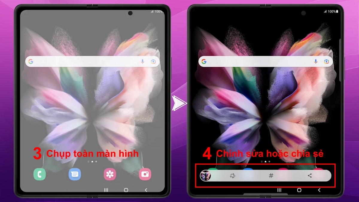 Cách chụp màn hình trên điện thoại Samsung bằng edge panel bước 3