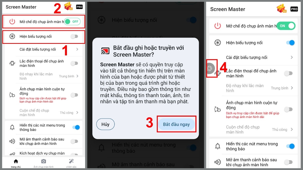 Cách chụp màn hình Samsung bằng app hỗ trợ bước 2