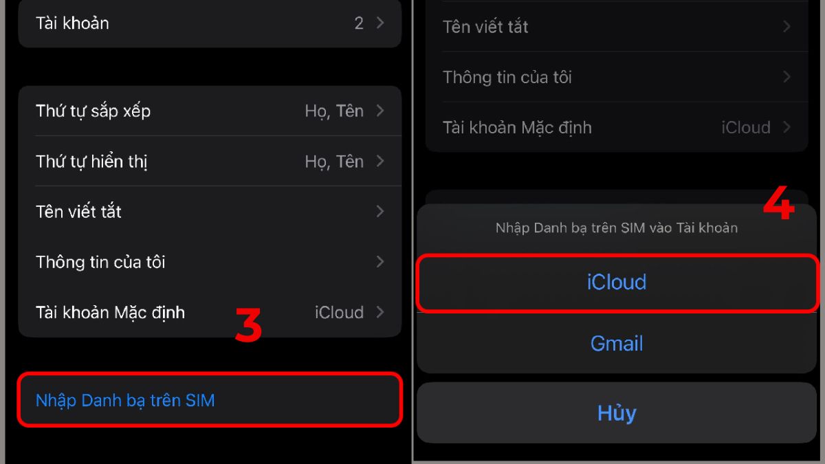 Cách chuyển danh bạ từ sim sang iPhone bước 2