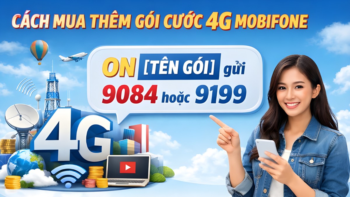 Cách mua thêm các gói cước 4G MobiFone 1 ngày