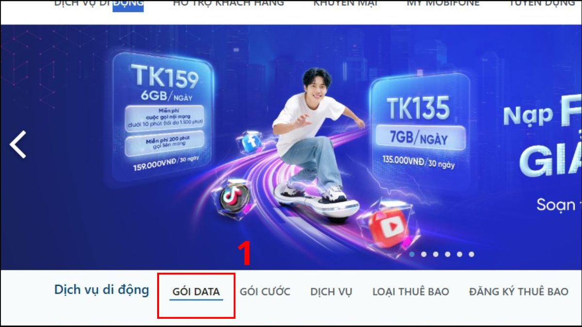 cách Đăng ký 4G MobiFone qua website bước 1