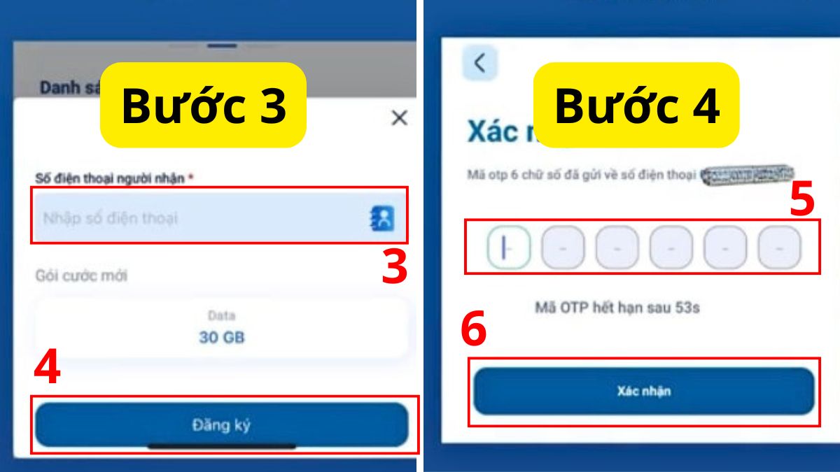 Cách đăng ký 4G MobiFone tặng cho người thân bước 4