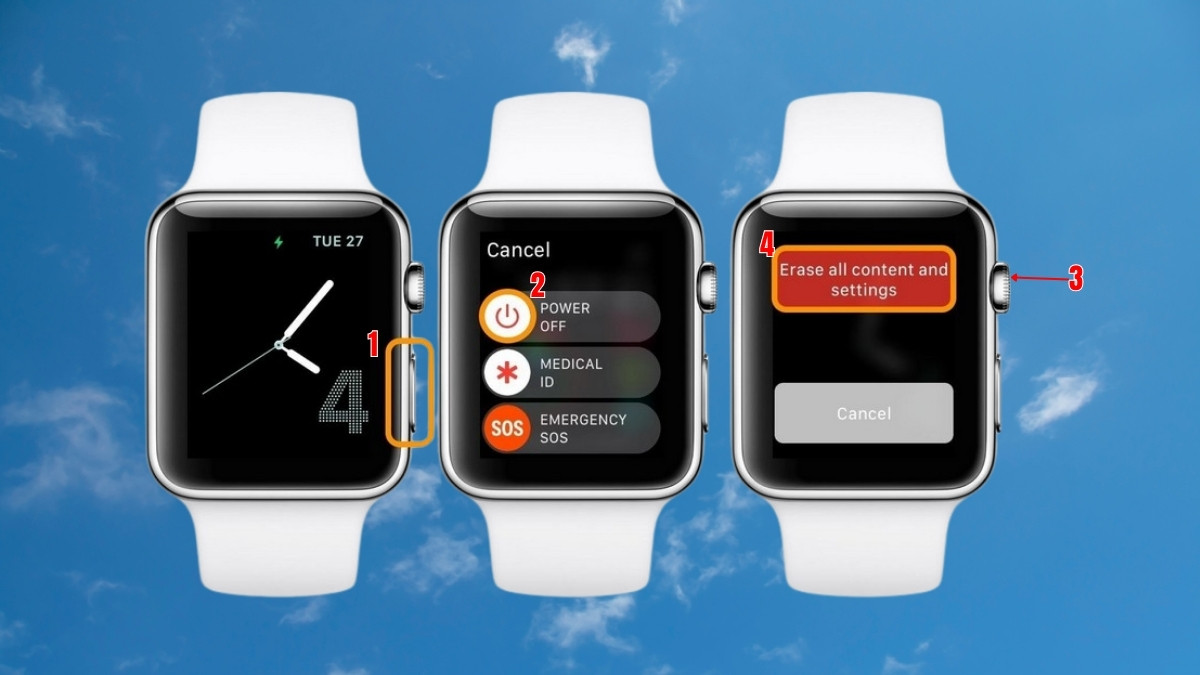 Cách đặt lại Apple Watch và ghép đôi lại với iphone bằng phím cứng