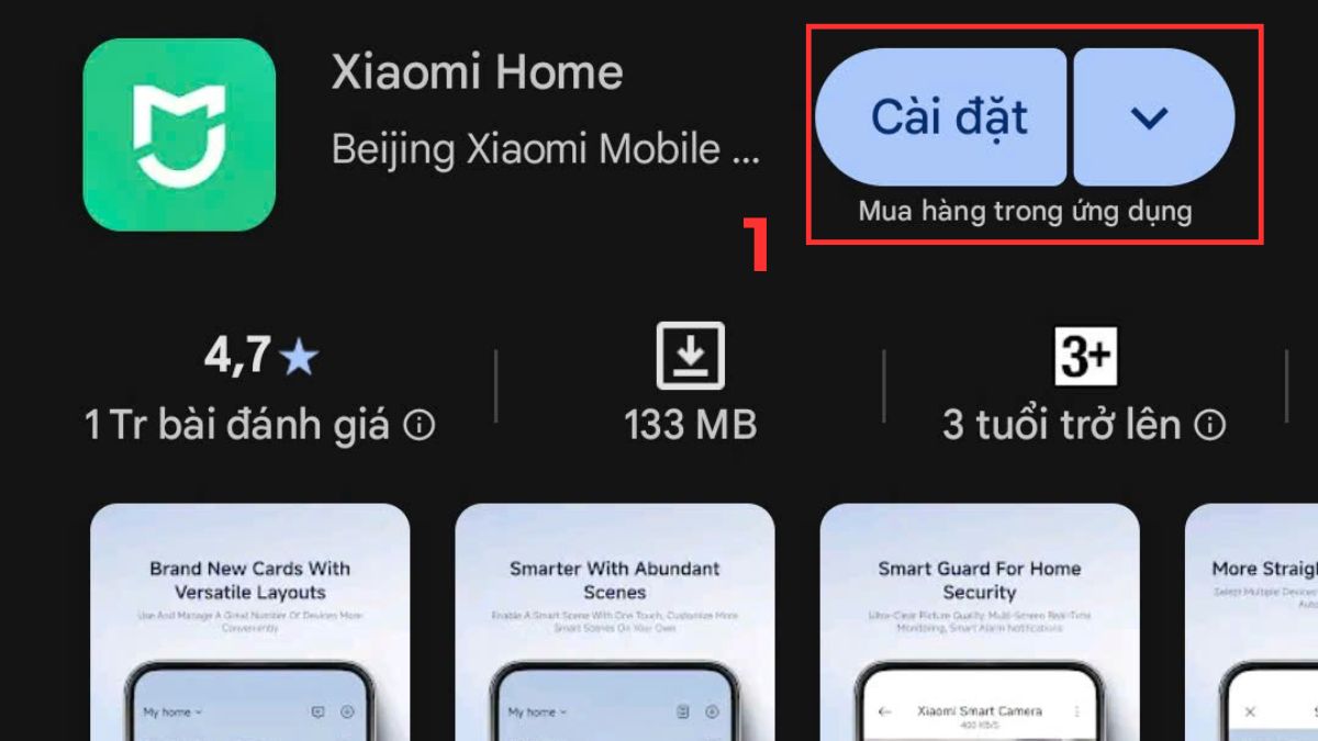 Cách điều khiển Tivi Xiaomi bằng ứng dụng Mi Home BƯỚC 1