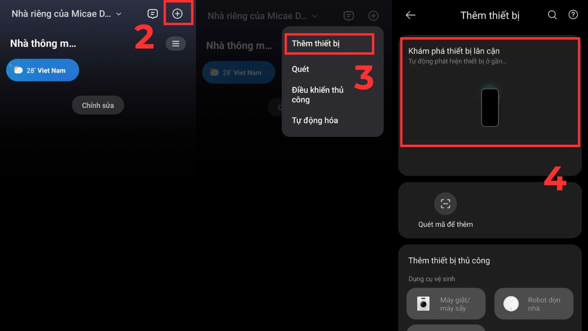 Cách điều khiển Tivi Xiaomi bằng ứng dụng Mi Home BƯỚC 3