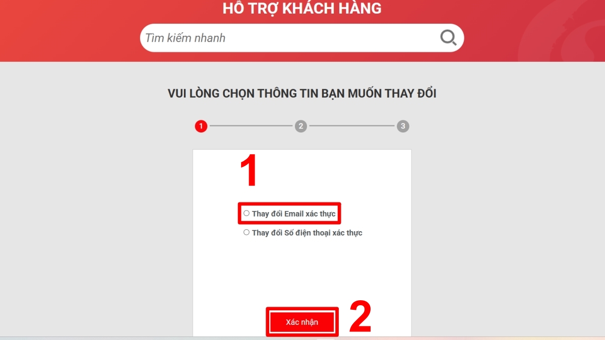 Cách đổi Gmail trên tài khoản Garena trên máy tính bước 1