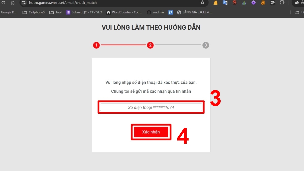 Cách đổi Gmail trên tài khoản Garena trên máy tính bước 2