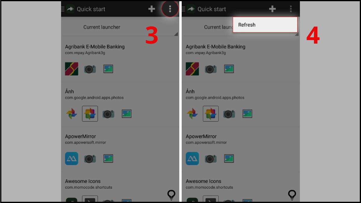 cách đổi hình ứng dụng trên samsung Thay đổi biểu tượng ứng dụng từ Icon Pack bằng Awesome Icons bước 3
