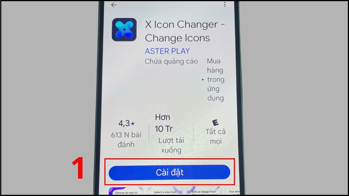 Cách đổi hình ứng dụng trên Samsung bằng Icon Changer bước 1