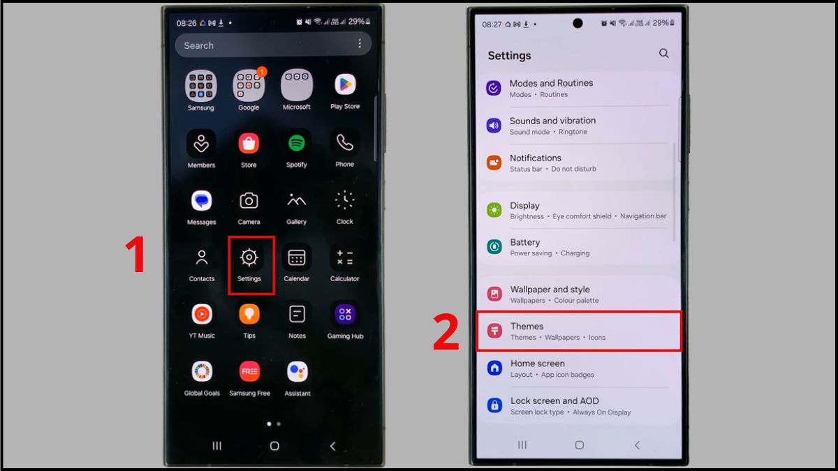 Cách đổi biểu tượng ứng dụng trên Samsung về mặc định bước 1