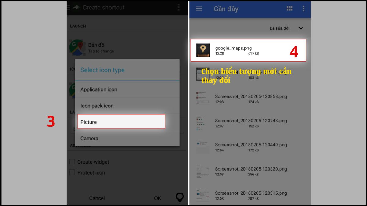 Cách đổi hình ứng dụng trên Samsung thay đổi ảnh cá nhân bằng Awesome Icons  bước 3