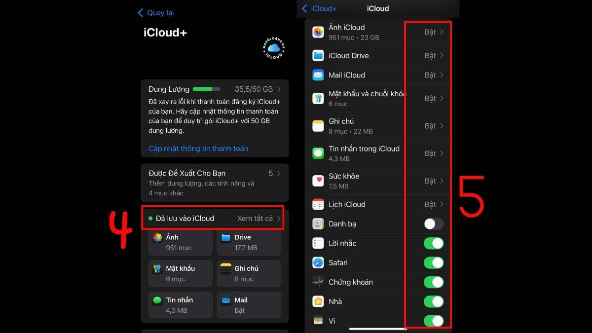 Cách đồng bộ iCloud trên iPhone bước 2