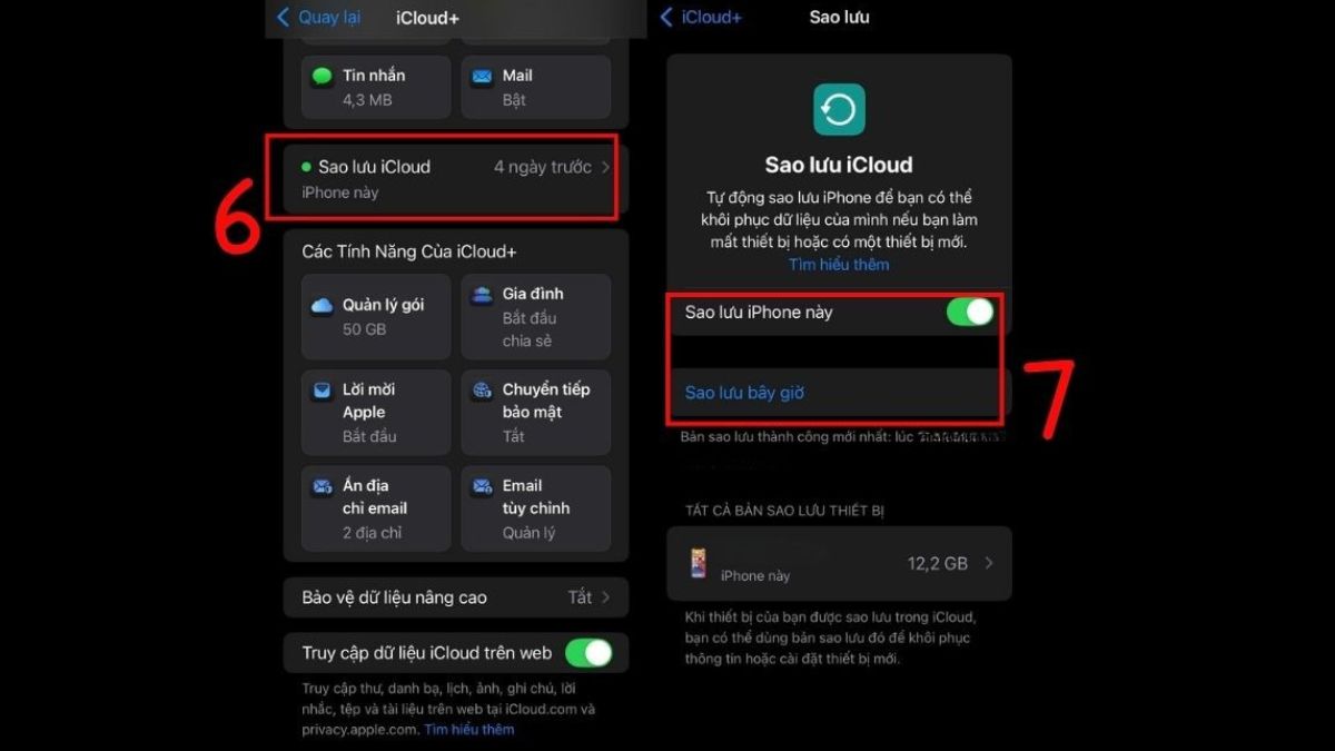 Cách đồng bộ iCloud trên iPhone bước 3