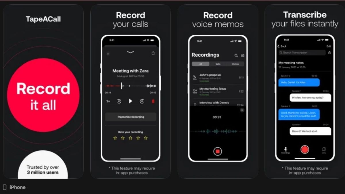 cách Ghi âm cuộc gọi trên iphone bằng TapeACall