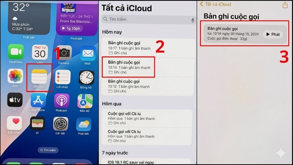 Cách xem lại bản ghi âm cuộc gọi trên iPhone 16 Pro Max