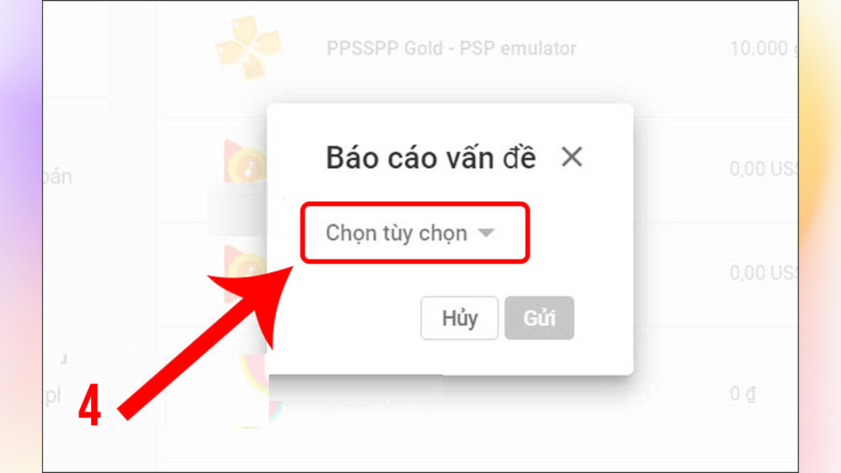 Cách hoàn tiền nạp game trên Android bước 3