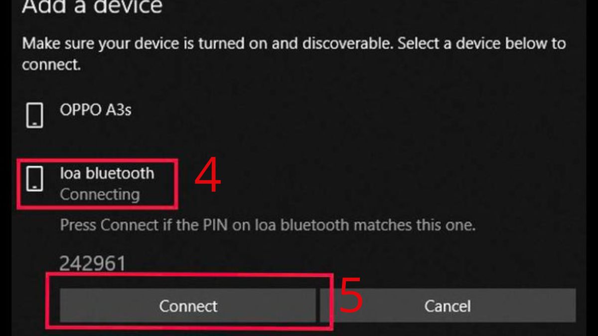 cách Kết nối loa Sony với bluetooth trên laptop bước 3