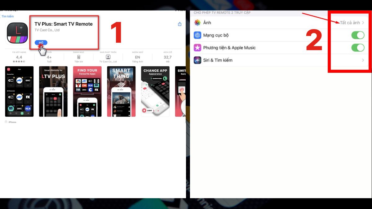 Cách kết nối iPhone với Tivi của hãng panasonic bước 1