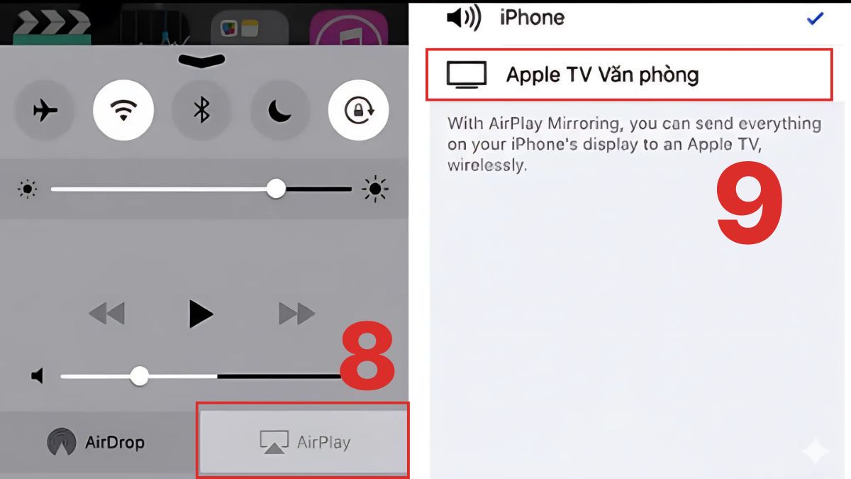Cách kết nối iPhone với Tivi bằng Wifi bước 4