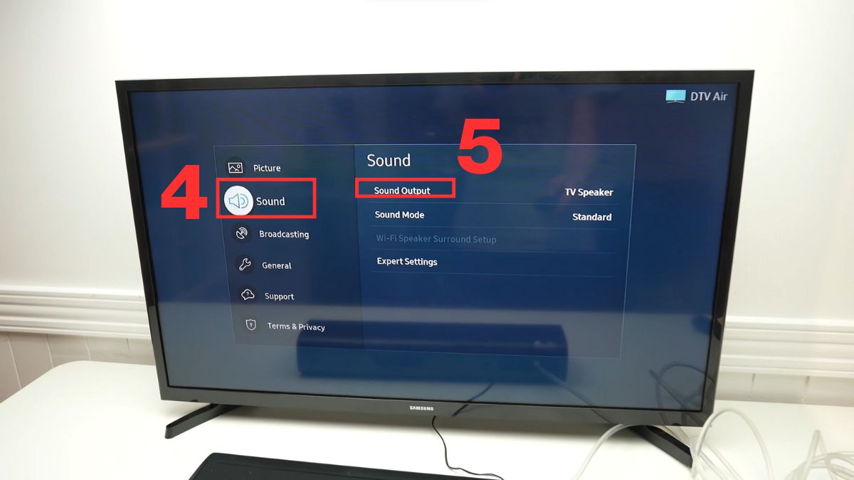 cách Kết nối loa soundbar với tivi Samsung bằng Line Out bước 4