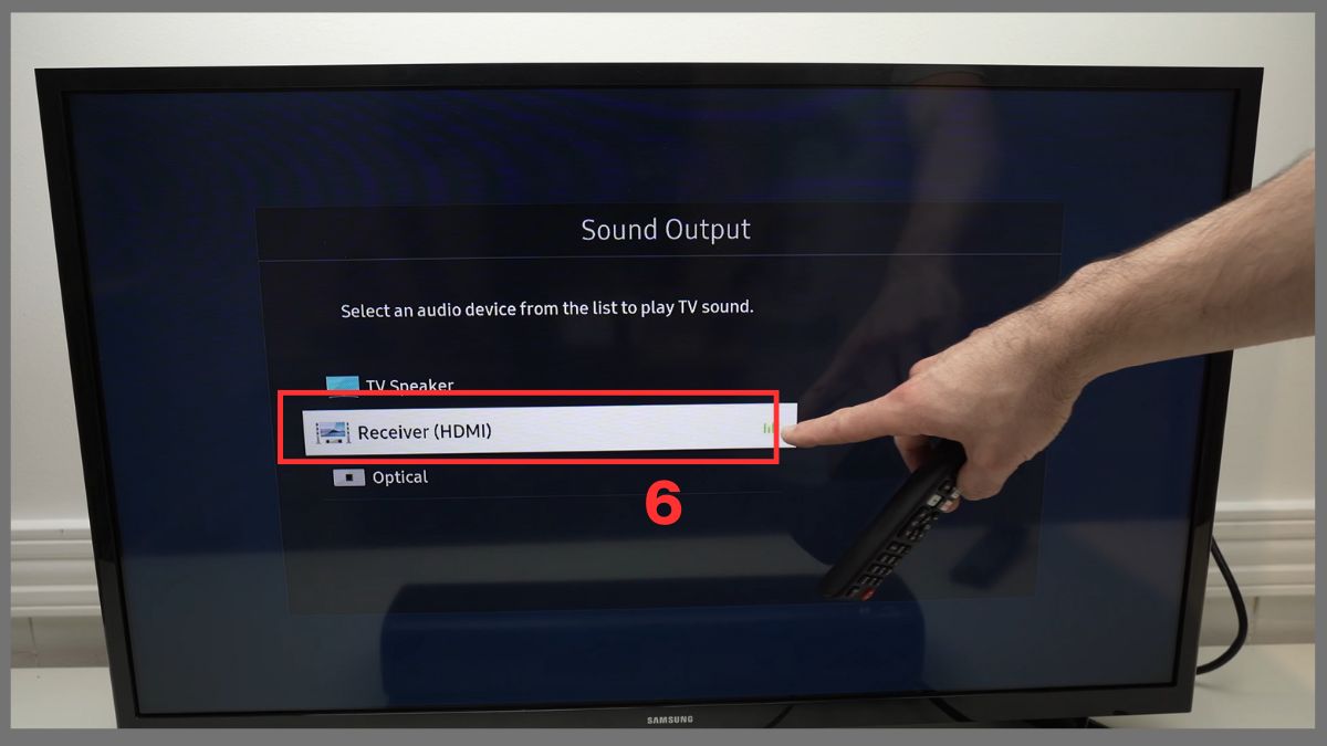 Cách kết nối loa soundbar với tivi Samsung qua HDMI bước 5
