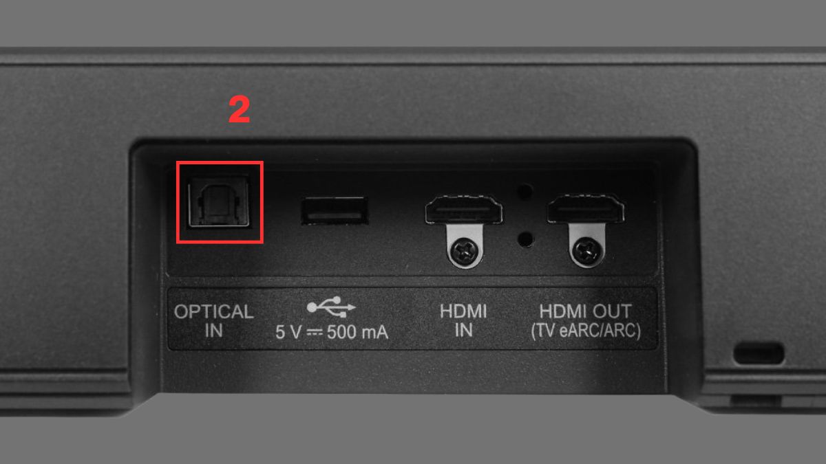 cách Kết nối loa soundbar với tivi Samsung bằng cáp quang Optical bước 2