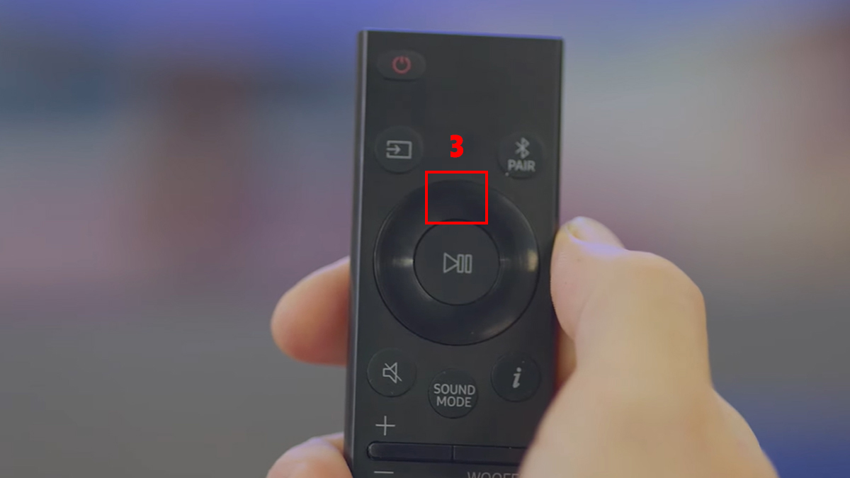 Cách kết nối loa thanh với sub Samsung bước 2