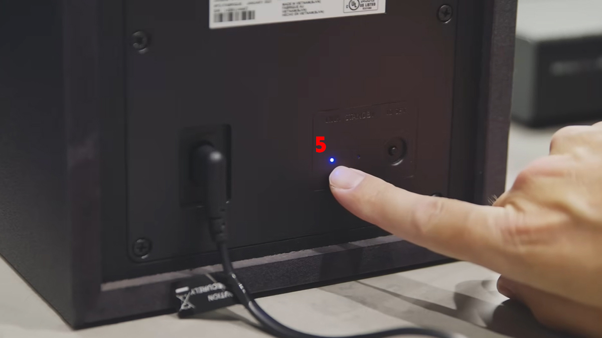 Cách kết nối loa thanh với sub Samsung bước 4