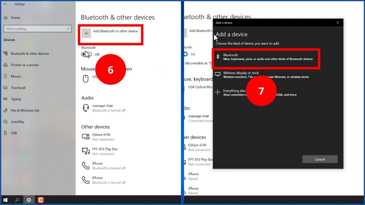 Cách kết nối micro không dây với máy tính qua bluetooth bước 3