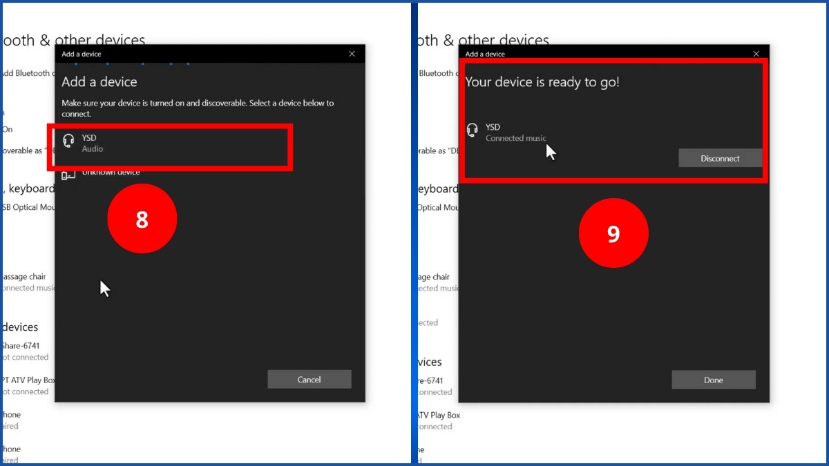 Cách kết nối micro không dây với máy tính qua bluetooth bước 4