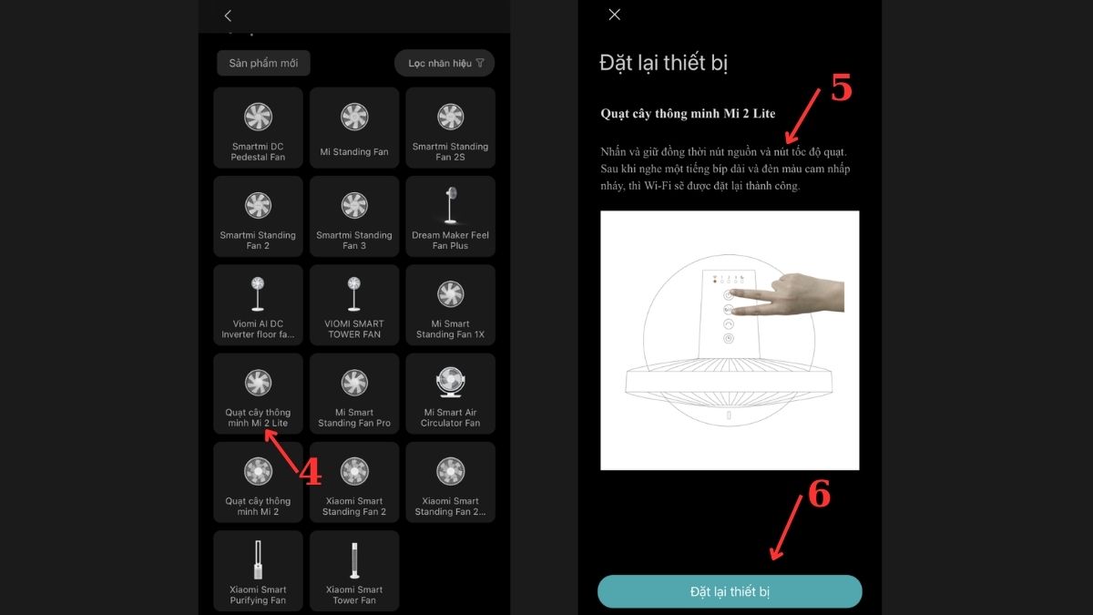 Cách kết nối quạt Xiaomi với điện thoại qua ứng dụng Mi Home bước 2