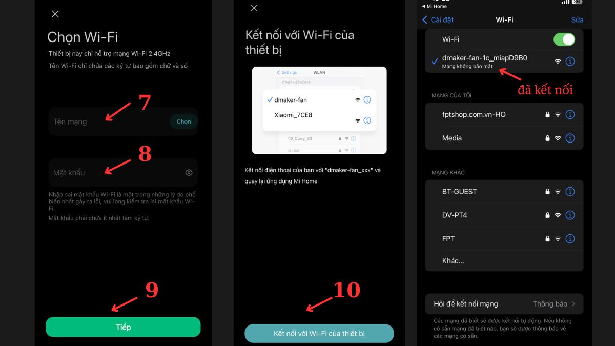 Cách kết nối quạt Xiaomi với điện thoại qua ứng dụng Mi Home bước 3
