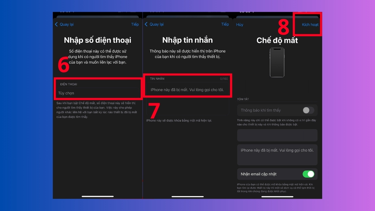 Cách khóa iCloud khi bị mất máy bằng app bước 3