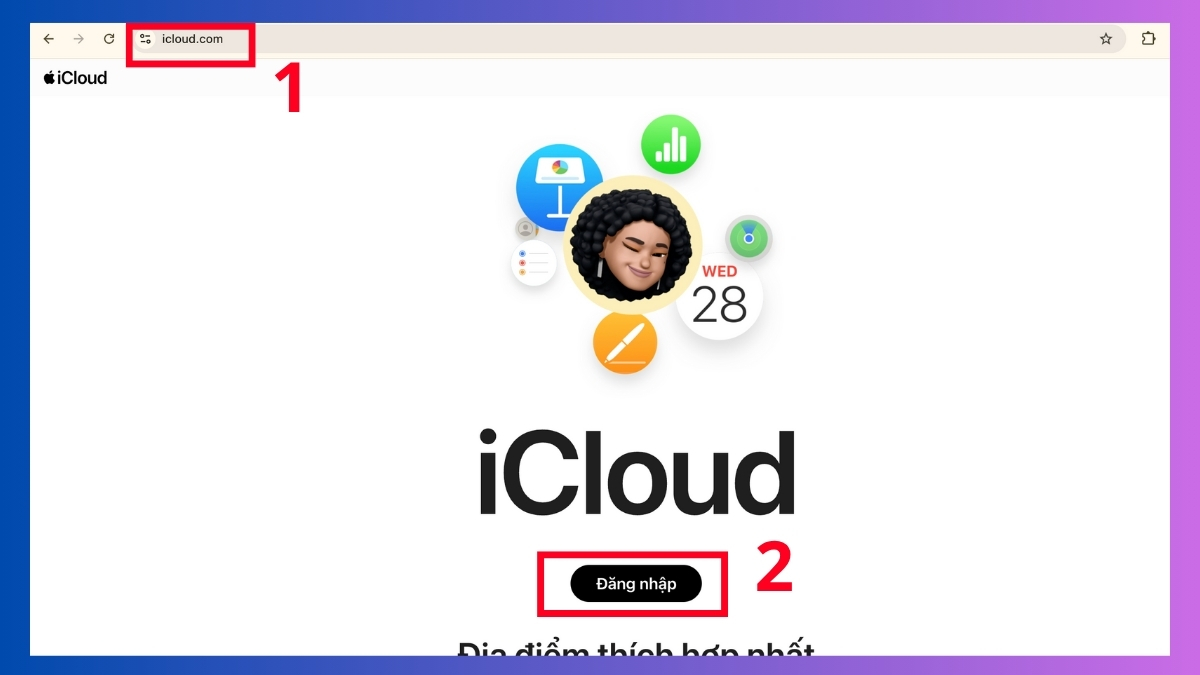 Cách khóa iCloud khi bị mất máy bằng trình duyệt bước 1