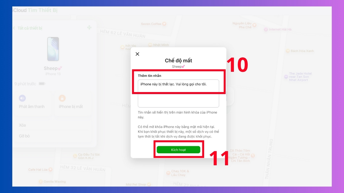 Cách khóa iCloud khi bị mất máy bằng trình duyệt bước 4