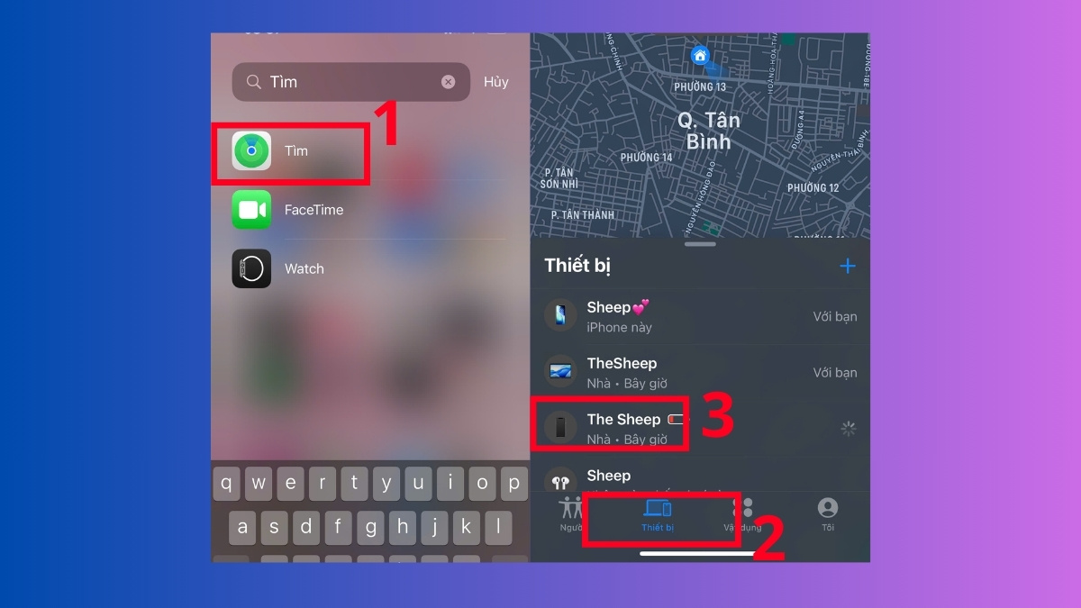 Cách khóa iCloud khi bị mất máy bằng app bước 1