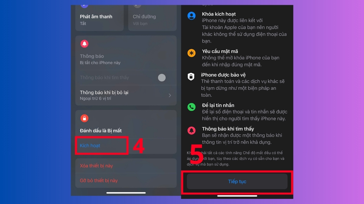 Cách khóa iCloud khi bị mất máy bằng app bước 2