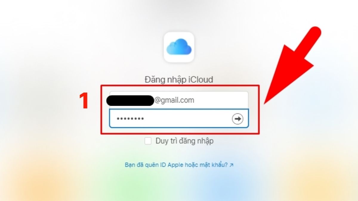 Cách kích hoạt iPhone cũ bằng iCloud bước 1