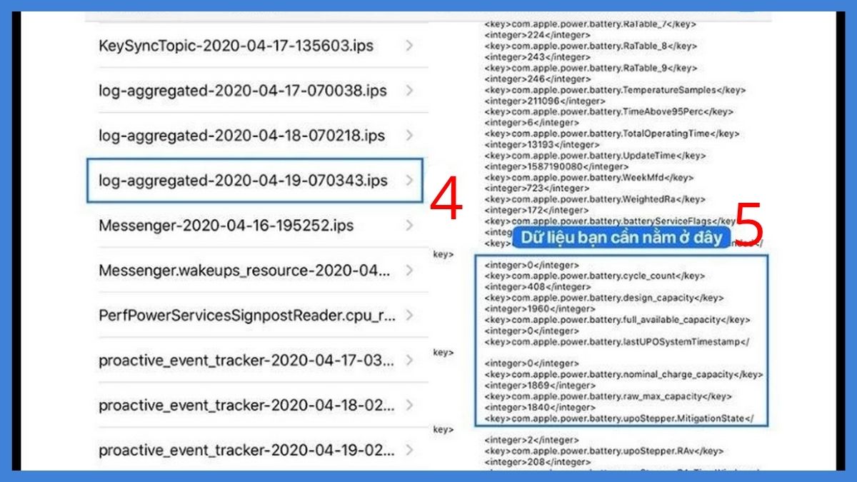 cách Kiểm tra pin iPhone bằng tính năng Analytics bước 3