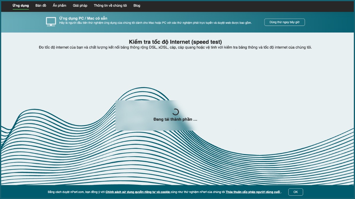 Cách kiểm tra tốc độ mạng trên máy tính PC, laptop bằng nperf bước 1