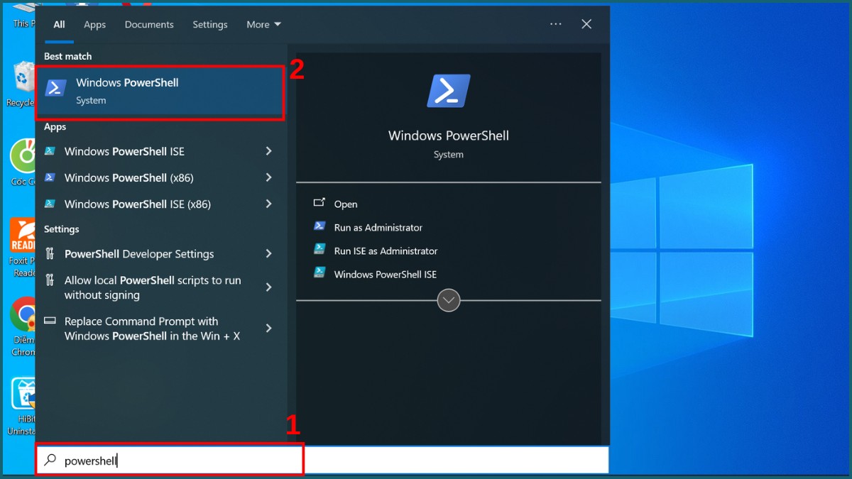 cách kiểm tra đo tốc độ mạng Wifi mạnh yếu bằng PowerShell bước 1