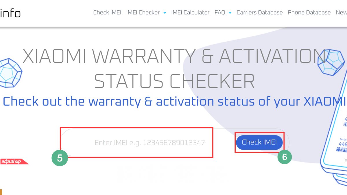 Cách kiểm tra xuất xứ Xiaomi bằng website imei.info bước 3