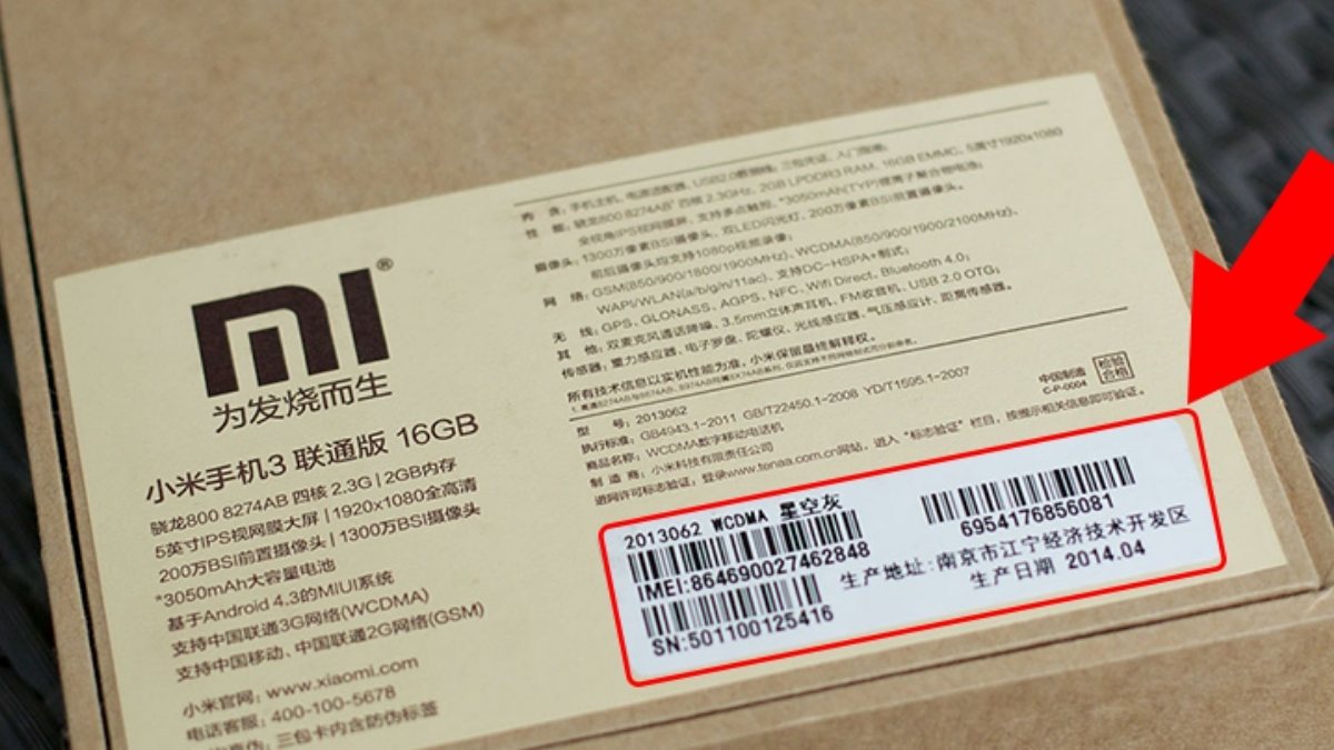 Cách Kiểm tra xuất xứ Xiaomi bằng hộp sản phẩm