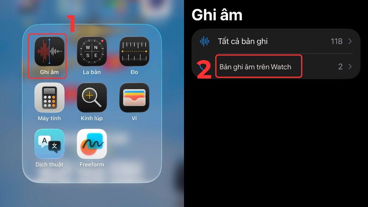 Cách lấy file ghi âm từ Apple Watch sang máy tính bước 2