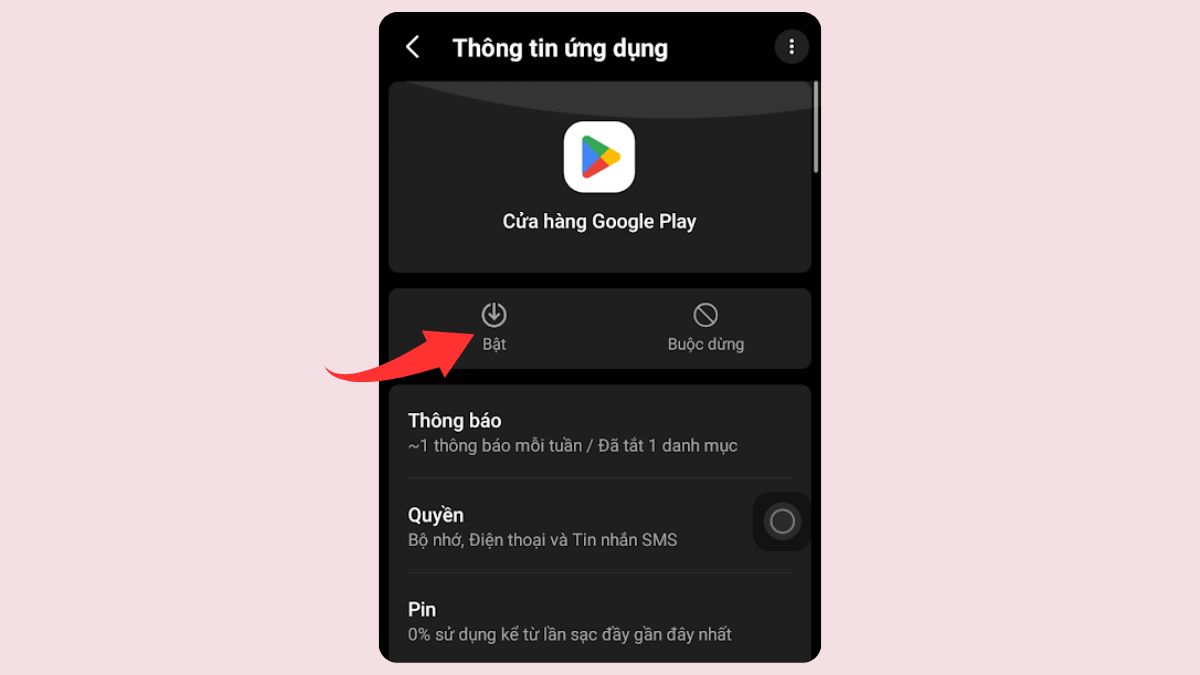 Cách lấy lại CH Play trên máy Android bước 3