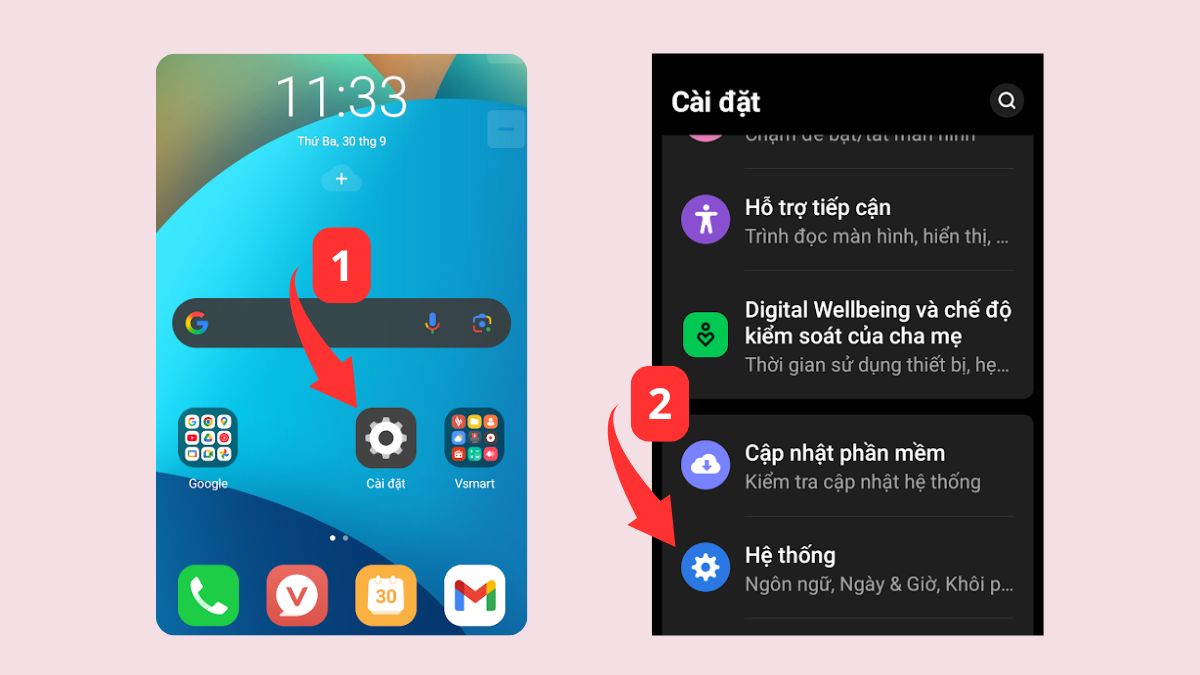 Cách lấy lại CH Play trên máy Android bằng khôi phục cài đặt  bước 1