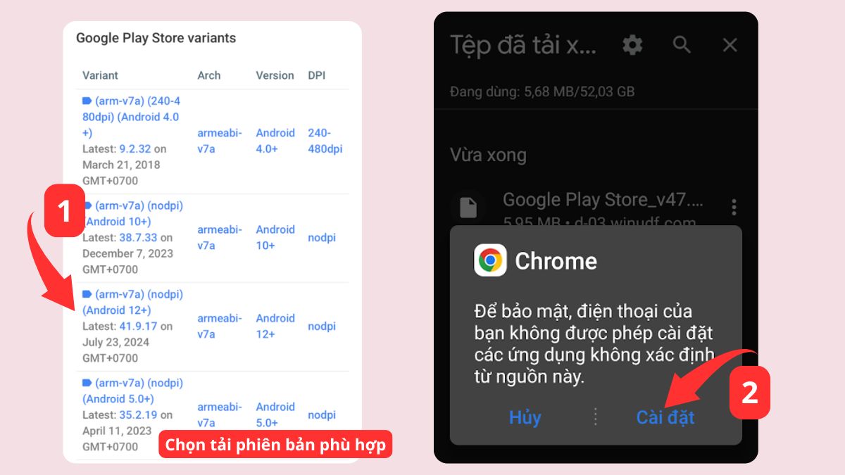 Hướng dẫn Cách lấy lại CH Play trên điện thoại Android khi tải apk